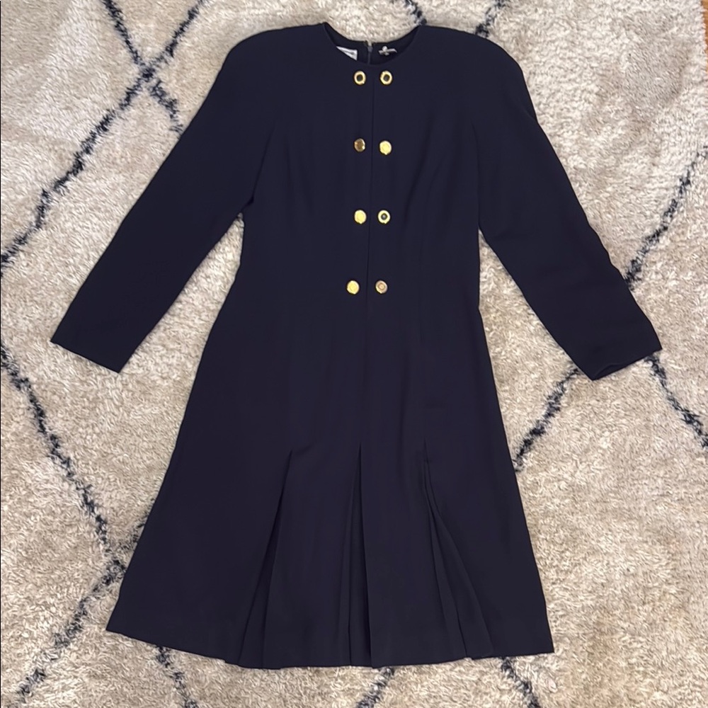 Claiborne Dress Navy Blue *vintage* size 8